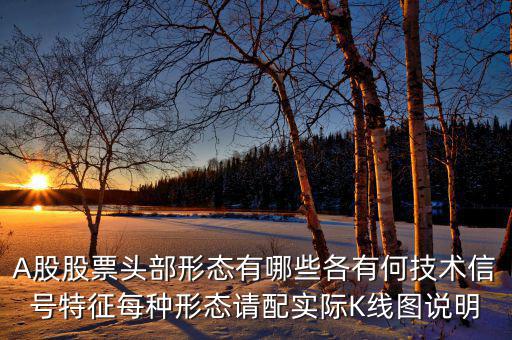 A股股票頭部形態(tài)有哪些各有何技術(shù)信號(hào)特征每種形態(tài)請(qǐng)配實(shí)際K線(xiàn)圖說(shuō)明