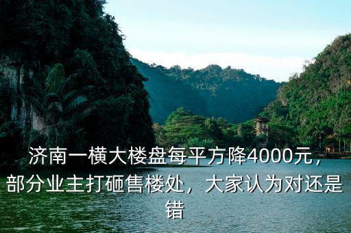 濟(jì)南一橫大樓盤每平方降4000元，部分業(yè)主打砸售樓處，大家認(rèn)為對(duì)還是錯(cuò)