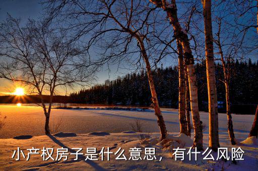 小產(chǎn)權(quán)房子是什么意思，有什么風(fēng)險(xiǎn)