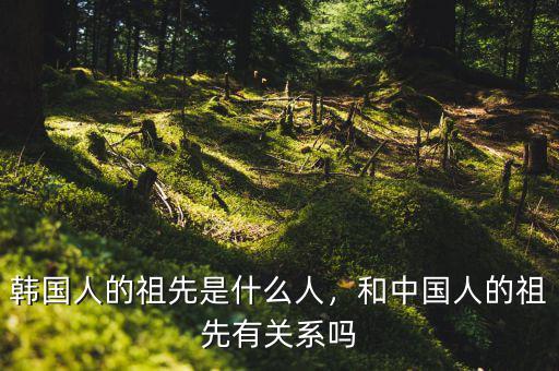 韓國人的祖先是什么人，和中國人的祖先有關系嗎