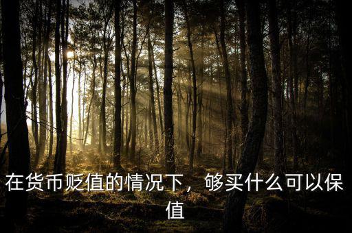 在貨幣貶值的情況下，夠買什么可以保值