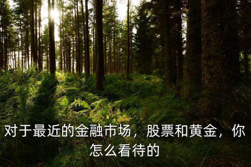對于最近的金融市場，股票和黃金，你怎么看待的
