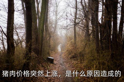豬肉價格突然上漲，是什么原因造成的