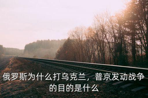 俄羅斯為什么打烏克蘭，普京發(fā)動戰(zhàn)爭的目的是什么