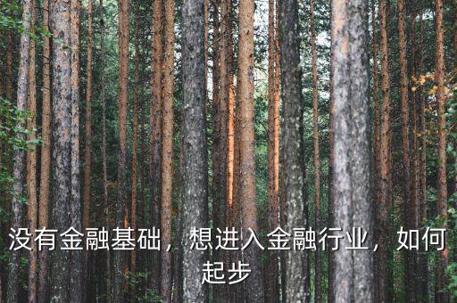 沒有金融基礎(chǔ)，想進入金融行業(yè)，如何起步