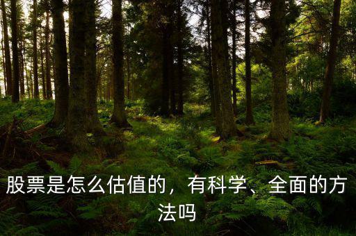 股票是怎么估值的，有科學(xué)、全面的方法嗎