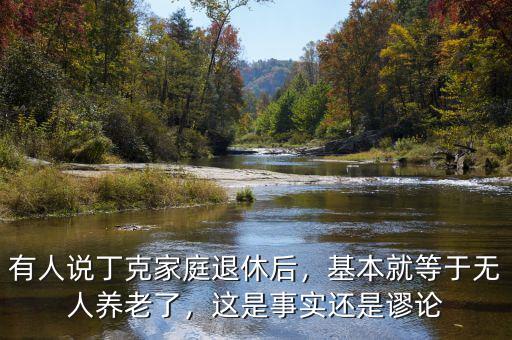 有人說(shuō)丁克家庭退休后，基本就等于無(wú)人養(yǎng)老了，這是事實(shí)還是謬論