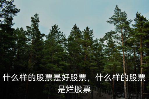 什么樣的股票是好股票，什么樣的股票是爛股票