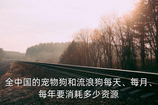 全中國的寵物狗和流浪狗每天、每月、每年要消耗多少資源