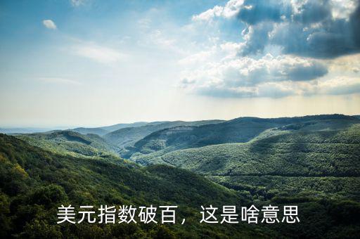 美元指數(shù)怎么分析,美元指數(shù)由什么構成