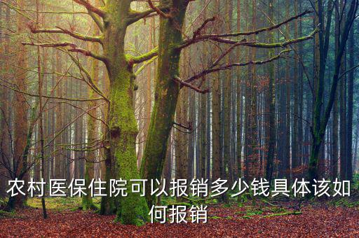 農(nóng)醫(yī)保現(xiàn)在能報(bào)銷多少,具體該如何報(bào)銷
