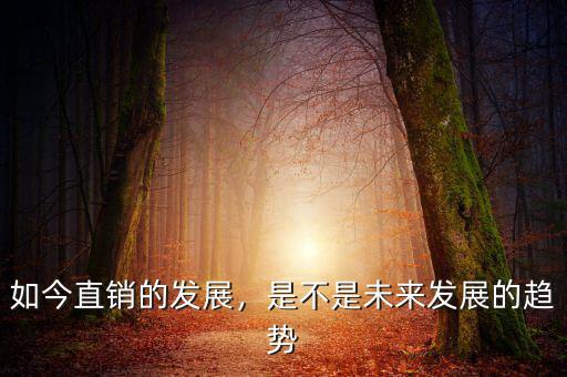 如今直銷的發(fā)展，是不是未來(lái)發(fā)展的趨勢(shì)