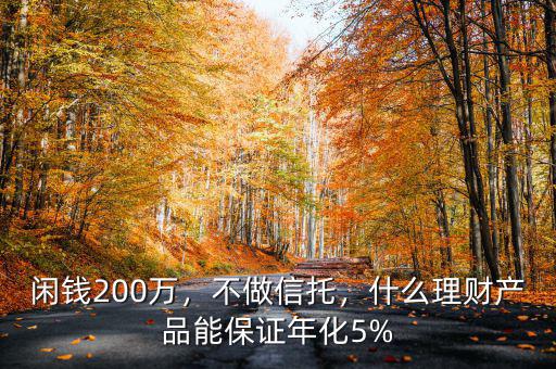 閑錢200萬，不做信托，什么理財(cái)產(chǎn)品能保證年化5%