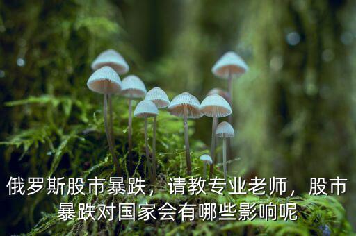 俄羅斯股市暴跌，請教專業(yè)老師，股市暴跌對國家會有哪些影響呢