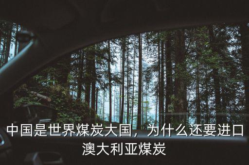 中國(guó)是世界煤炭大國(guó)，為什么還要進(jìn)口澳大利亞煤炭