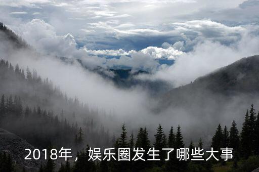 2018年，娛樂圈發(fā)生了哪些大事