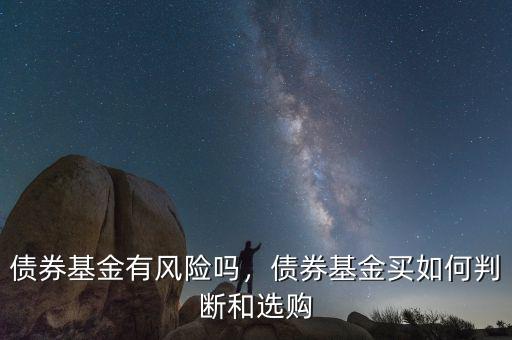 債券基金有風(fēng)險嗎，債券基金買如何判斷和選購