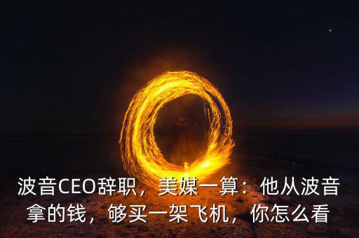 波音CEO辭職，美媒一算：他從波音拿的錢，夠買一架飛機，你怎么看