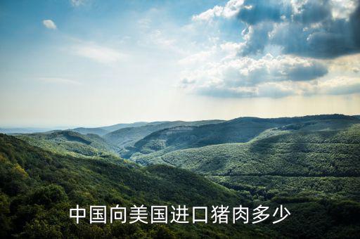 中國(guó)每年進(jìn)口多少豬肉,中國(guó)向美國(guó)進(jìn)口豬肉多少