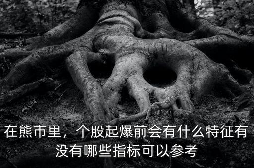 在熊市里，個(gè)股起爆前會(huì)有什么特征有沒(méi)有哪些指標(biāo)可以參考