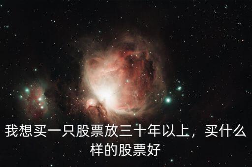 我想買一只股票放三十年以上，買什么樣的股票好