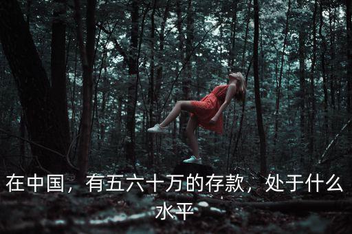 在中國，有五六十萬的存款，處于什么水平