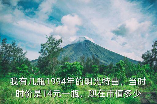 我有幾瓶1994年的明光特曲，當時時價是14元一瓶，現(xiàn)在市值多少