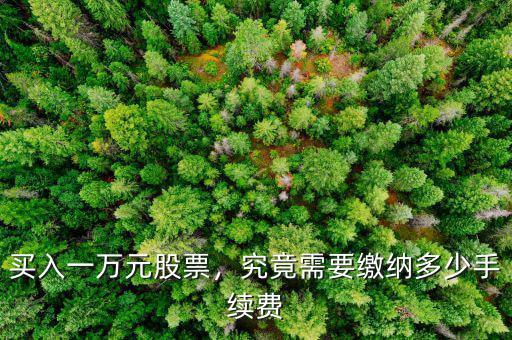 買入一萬元股票，究竟需要繳納多少手續(xù)費(fèi)