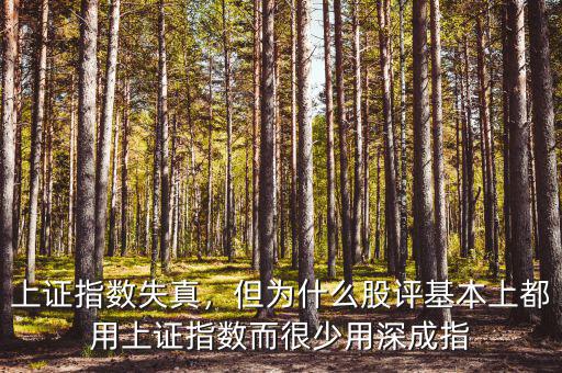 上證指數(shù)失真，但為什么股評基本上都用上證指數(shù)而很少用深成指