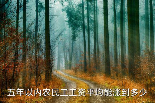 五年以內(nèi)農(nóng)民工工資平均能漲到多少