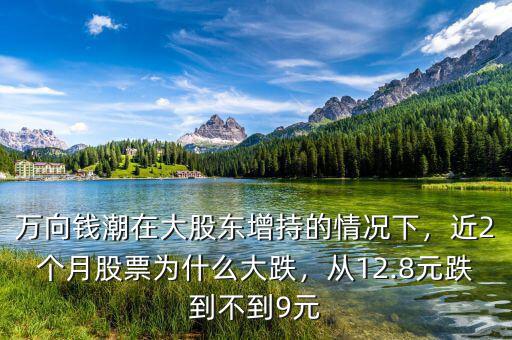 萬向錢潮在大股東增持的情況下，近2個月股票為什么大跌，從12.8元跌到不到9元