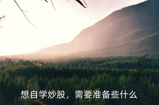 想自學(xué)炒股，需要準(zhǔn)備些什么