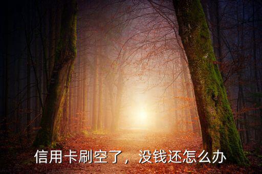 信用卡刷空了，沒錢還怎么辦