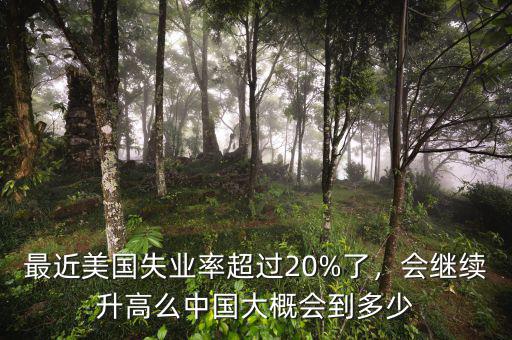 最近美國(guó)失業(yè)率超過20%了，會(huì)繼續(xù)升高么中國(guó)大概會(huì)到多少