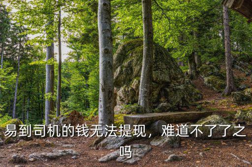 易到司機(jī)的錢無(wú)法提現(xiàn)，難道不了了之嗎