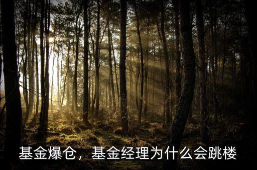基金爆倉，基金經(jīng)理為什么會(huì)跳樓