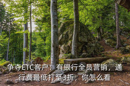 爭奪ETC客戶：有銀行全員營銷，通行費最低打至3折，你怎么看