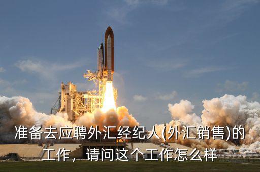 準(zhǔn)備去應(yīng)聘外匯經(jīng)紀(jì)人(外匯銷(xiāo)售)的工作，請(qǐng)問(wèn)這個(gè)工作怎么樣