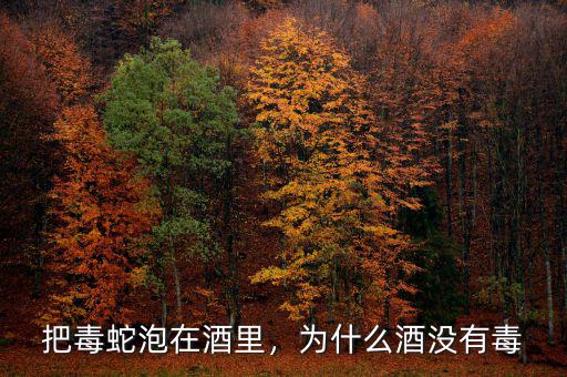 把毒蛇泡在酒里，為什么酒沒(méi)有毒