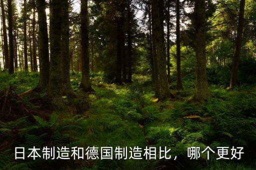 日本制造和德國(guó)制造相比，哪個(gè)更好
