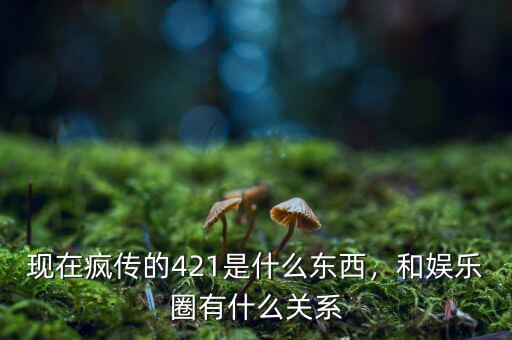 現(xiàn)在瘋傳的421是什么東西，和娛樂(lè)圈有什么關(guān)系