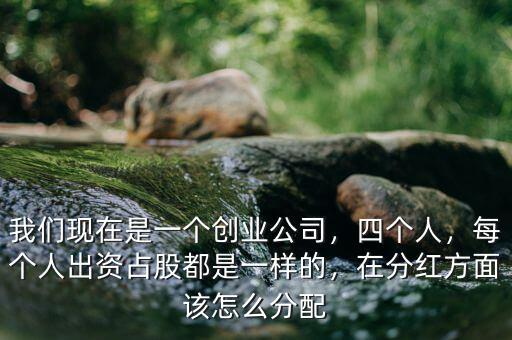 我們現(xiàn)在是一個創(chuàng)業(yè)公司，四個人，每個人出資占股都是一樣的，在分紅方面該怎么分配