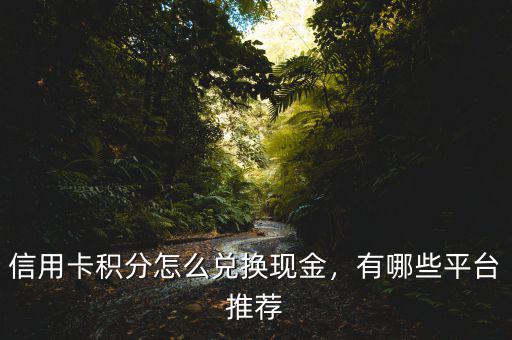 信用卡積分怎么兌換現(xiàn)金，有哪些平臺(tái)推薦