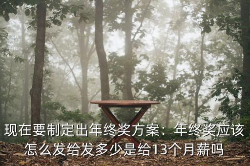 現(xiàn)在要制定出年終獎方案：年終獎應該怎么發(fā)給發(fā)多少是給13個月薪嗎