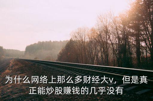 為什么網(wǎng)絡(luò)上那么多財(cái)經(jīng)大v，但是真正能炒股賺錢的幾乎沒有
