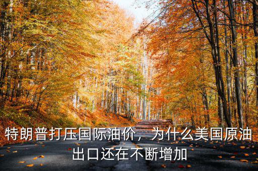 特朗普打壓國際油價，為什么美國原油出口還在不斷增加