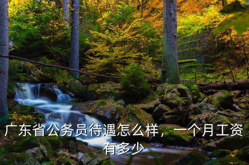 廣東省公務(wù)員待遇怎么樣，一個月工資有多少