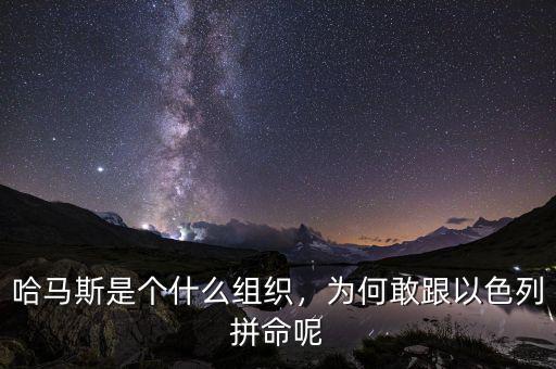 哈馬斯是個什么組織，為何敢跟以色列拼命呢
