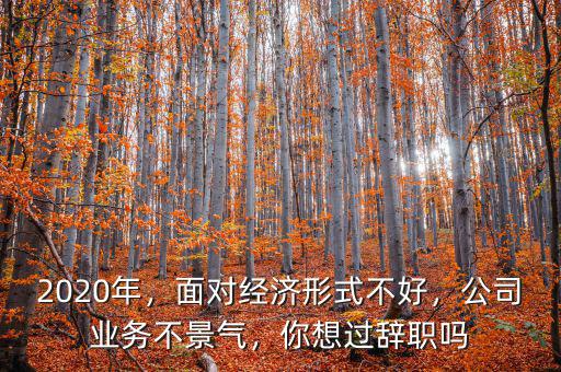 2020年，面對(duì)經(jīng)濟(jì)形式不好，公司業(yè)務(wù)不景氣，你想過(guò)辭職嗎