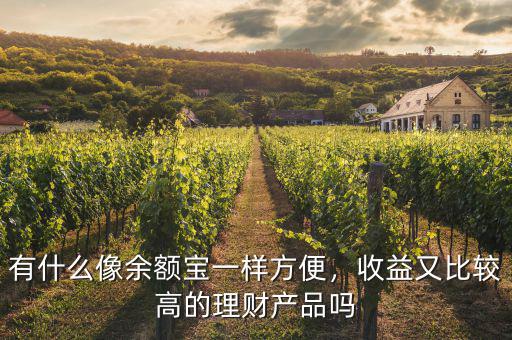 有什么像余額寶一樣方便，收益又比較高的理財(cái)產(chǎn)品嗎
